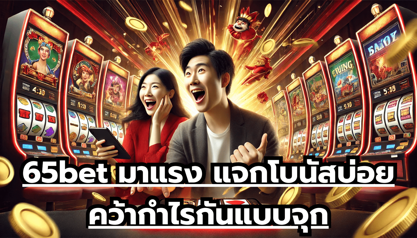 65bet มาแรง แจกโบนัสบ่อย คว้ากำไรกันแบบจุก